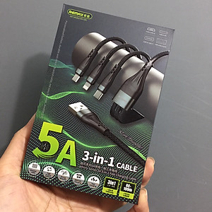 Cáp sạc 3 đầu đa năng 40W Remax RC199th (1.2m) - Hàng chính hãng