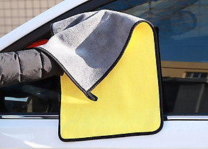 Combo 2 Khăn Lau Xe Ô Tô Siêu Thấm Size 30cm x 40cm, Khăn Lau Nội Thất Cho Xe, Chất Liệu Microfiber - Hàng Loại 1 Chính Hãng MINIIN