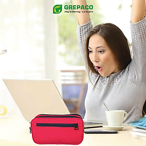 Túi Hộp Đựng Bút Viết Grepaco Bằng Vải Bố Canvas Tote Đẹp Nhiều Ngăn Size Lớn Đa Năng Dành Cho Học Sinh, Sinh Viên, Dân Văn Phòng Đựng Dụng Cụ Đồ Dùng Học Tập, Mỹ Phẩm, Phụ Kiện Đồ Cá Nhân – Hàng Chính Hãng