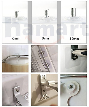 Móc Dán Tường Có Đinh Ốc Vít Miếng Dán Tường Đóng Đinh Tiện Lợi Ko Khoan Đục Tường