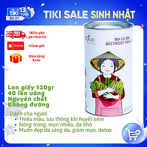 Bột củ dền hữu cơ nguyên chất sấy lạnh Dalahouse - Thúc đẩy sức khỏe tim mạch, hỗ trợ giải độc gan, tăng cường thể lực