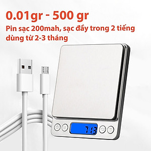 Cân Điện Tử Mini Cao Cấp 2024 MIFAN 0.01g - 3kg - Nhỏ Gọn, Siêu Chính Xác, Thép Không Gỉ, Màn LCD -Tặng 2 Đĩa Cân Và Pin