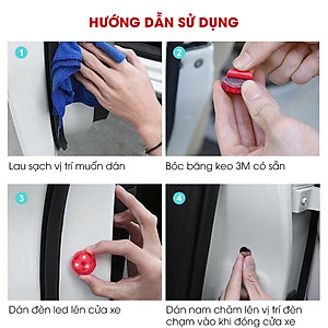 Đèn led cảnh báo mở cửa ô tô chống va chạm, gắn cửa xe TÂM LUÂN Chổi lau tẩm dầu - Hàng chính hãng