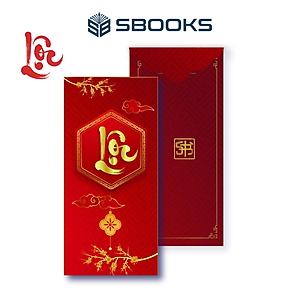 Combo 5 Cái Bao Lì Xì Thiết Kế Chữ Xuân, Lộc, Thọ, Phúc, Xuân Như Ý - Tết 2025 Giấy Cứng C150 Siêu Dày Dặn - SBOOKS