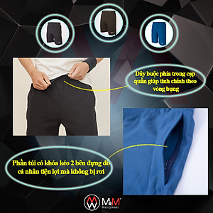 Quần đùi short gió nam thể thao Basic trẻ trung năng động, thoáng mát co giãn 4 chiều MRM Manlywear