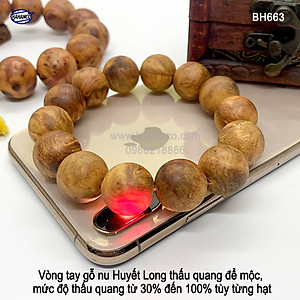 Vòng tay Nu huyết long Thấu quang để mộc hàng VIP - Mùi thơm vĩnh viễn [BH663] Bracelets of HAHANCO