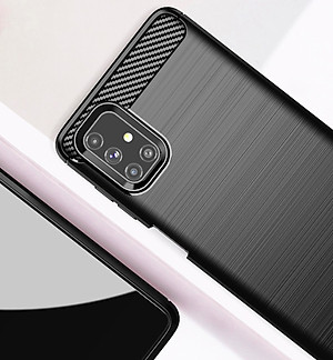 Ốp lưng chống sốc Vân Sợi Carbon cho Samsung Galaxy M51 hiệu Likgus - Hàng chính hãng