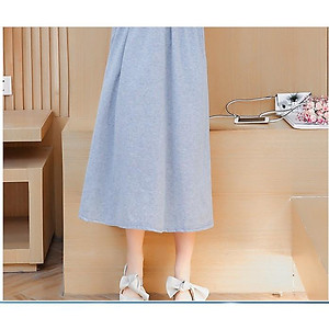 ĐẦM BẦU CÔNG SỞ DÁNG DÀI CÚP NGƯC ( sau sanh có dây kéo cho bé bú )