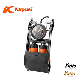 Bơm Xe Bơm Hơi Đạp Chân Kapusi Xe Máy Xe Đạp Ô Tô Đa Năng Mini 2 Xilanh