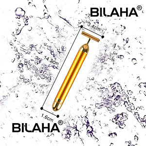 Combo Máy Massage Rung Mặt Vline, Giảm Bọng Mắt Gold 24k + Cây Lăn Giảm Thâm Quầng Mắt Mini (Có Hàng Sẵn) - MASA1036