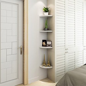Bộ 3 Kệ Trang Trí Treo Góc Tường SIB DECOR Hình Cung Tròn KT111
