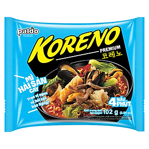 Thùng 24 Gói Mì Hải Sản Cay Koreno Premium