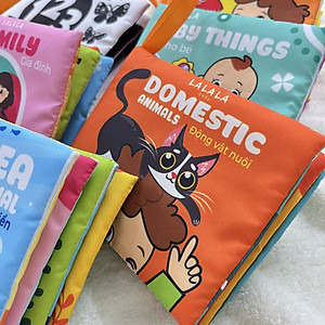 Sách vải Lalala baby kích thích thị giác cho bé sơ sinh 0 đến 12 tháng