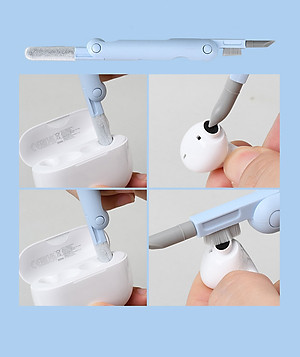 Bộ vệ sinh làm sạch cho bàn phím, máy tính, màn hình điện thoại, tai nghe bluetooth đa chức năng 7 trong 1 - Hàng Chính Hãng