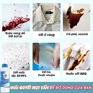 Bột Tẩy Đa Năng Ximo OxiClean,Thuốc Tẩy Sạch Vết Bẩn,Vết Ố Vàng Quần Áo Trắng, Quần Áo Màu CLEANTOP