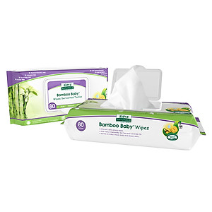Khăn Giấy Ướt Bamboo Baby Wipes Aleva Naturals - 80 tờ