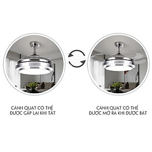 Quạt trần giấu cánh cao cấp - Có điều khiển từ xa - Động cơ DC - Hàng chính Hãng