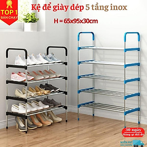 Kệ để giày dép 05 tầng hợp kim nhôm - Giá để giày dép 05 tầng - Kệ để đồ, kệ sách loại gấp gọn cao cấp D Danido