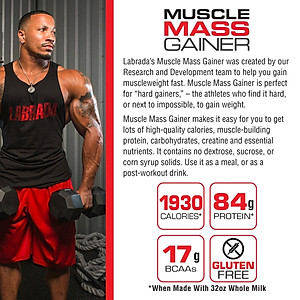 [Chính hãng] Labrada | Muscle Mass Gainer (5.4kg) Sữa Tăng Cân Tăng Cơ Bổ Sung 1265 Calo, 52g Protein & Vitamin