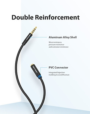 Cáp audio 3.5mm nối dài Vention BHBBI dài 3m - Hàng chính hãng