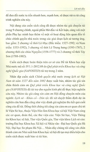 Chính Quyền Nhà Nước Trong Lịch Sử Việt Nam Trong Lịch Sử Việt Nam (1527-1802) (Tái bản có sửa chữa)