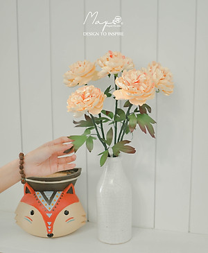 Hoa giấy trang trí cao cấp, Hoa Mẫu Đơn handmade cành lớn Maypaperflower - hoa giấy nghệ thuật, hoa cắm bình, decor nhà ở