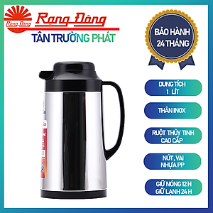 Phích đựng nước nóng 1 lít, bình thuỷ có nút ấn Rạng Đông, pha cafe, cao cấp, Model RD 1040 ST2