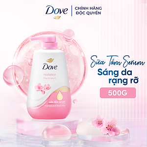 Sữa Tắm Serum Dove Pro-Ceramide Hoa Sakura và Muối Hồng Giúp Da Đàn Hồi Và Căng Bóng 500g