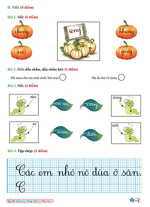 Đề Kiểm Tra Tiếng Việt 1 - Tập 1 - Cánh Diều