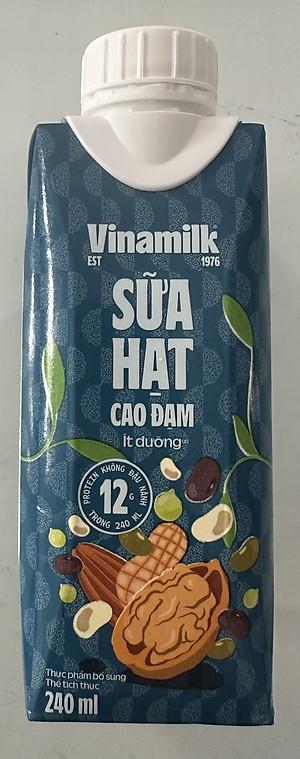 Combo Sữa hạt Vinamilk Cao Đạm Ít Đường Hộp 240ml