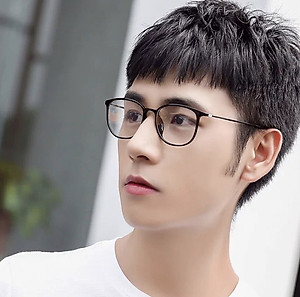 Kính nam Mắt bầu gọng kim loại mảnh