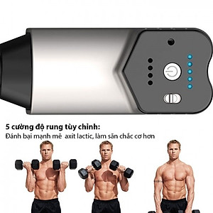 Máy (súng) massage cầm tay giảm đau cơ bắp căng cơ Booster T - 126W, 6 đầu