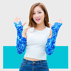 Ống tay chống nắng vải thun lạnh thoáng mát tay xỏ ngón cái thích hợp cả nam và nữ