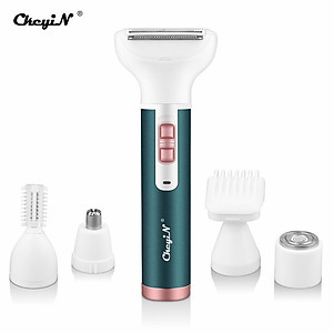 Máy tẩy lông tẩy và nhổ lông toàn thân, cạo lông tay chân, tẩy sạch lông vùng bikini sử dụng pin sạc chuyên nghiệp điều chỉnh 5 Đầu Thay Thế - Hàng Chính Hãng - Giao Màu Ngẫu Nhiên