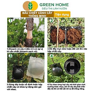 Bầu Chiết Cành Greenhome, Dụng Cụ Làm Vườn, Tăng Khả Năng Ra Rễ, Chống Úng Cành Chiết, Độ Bền Đến 2 Năm, Dễ Sử Dụng