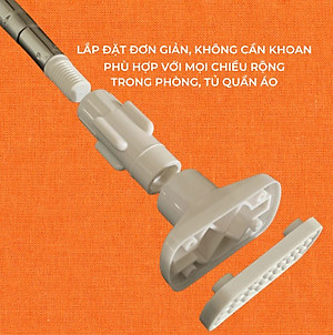 Thanh treo rèm cửa đa năng, không cần khoan tường hay bắt vít, thay đổi vị trí linh hoạt