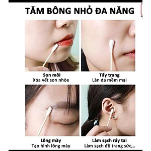 Dụng cụ làm đẹp sức khỏe  _Hộp 500c tăm bông ráy tai lớn  cao cấp với 2 đầu tăm thiết kế hình dáng khác nhau làm sạch sâu bên trong , phù hợp cho mọi người