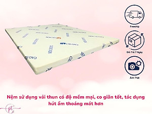 Nệm Cao Su Non American Đủ Size Từ 1m-2.2m Với Độ Dày 5cm - Tặng Kèm Drap Nệm