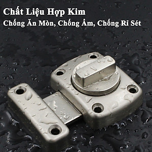 Khóa Chốt Núm Xoay KUNBE Hợp Kim Bền Bỉ An Toàn, Phù Hợp Nhiều Loại Cửa