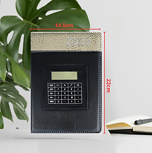 [SỔ TAY DA KÈM MÁY TÍNH] Sổ Da Doanh Nhân Cao Cấp Kèm Máy Tính Dành Riêng Để Lập Kế Hoạch Cho Năm 2025