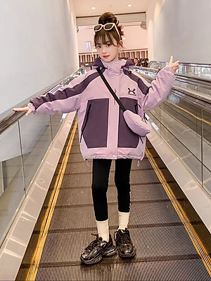 Áo khoác cho bé gái size đại 5-12 tuổi thuê chữ SPORRT kiểu dáng khỏe khoán thời trang