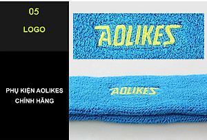 Băng đô băng trán thể thao AOLIKES A-2108 thấm mồ hôi cotton thoáng khí sport sweatband