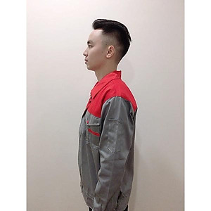 Áo bảo hộ lao động nam nữ khóa kéo SHUNI 006A vải kaki liên doanh loại dày