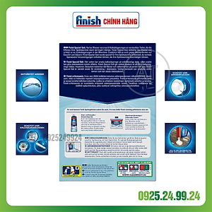 Muối làm mềm nước Finish 1.2kg dùng cho máy rửa chén bát