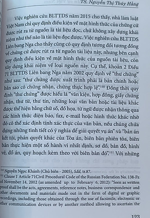 Chứng cứ trong tố tụng dân sự Việt Nam (Sách chuyên khảo)