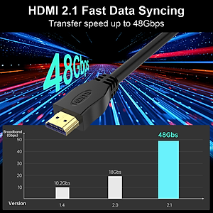 Dây Cáp HDMI 2.1 8K 4K Dài 5M CHOETECH XHH-TP21 Tương Thích Với Tivi, Laptop, PC, PlayStation - Hàng Chính Hãng