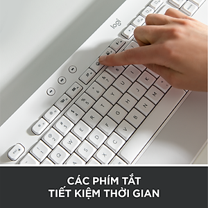Bàn Phím Không Dây Logitech Signature K650 - Nhỏ gọn, gác tay tích hợp, tương thích Mac , Bluetooth & USB Bolt - Hàng chính hãng