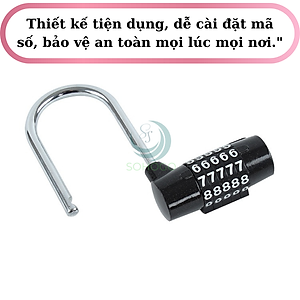 [VIDEO]- Ổ khóa số 5 số đổi mật mã, khóa hành lý, khóa cửa, tủ- CHỌN CỠ- Ổ khóa 5 số hình chữ U, khóa vali, khóa xe không cần dùng chìa- GIAO MÀU NGẪU NHIÊN