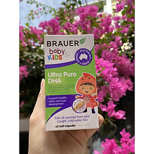 DHA cho trẻ từ 7 tháng Brauer Baby & Kids Ultra Pure DHA Úc Giúp phát triển não bộ, tăng khả năng tập trung, cải thiện thị lực - QuaTangMe Extaste