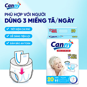 Miếng Lót Tiết Kiệm/ Lót Bổ Sung Canny - Mặc Cùng Tã Dán/Tã Quần Cho Người Lớn (20 miếng/gói)